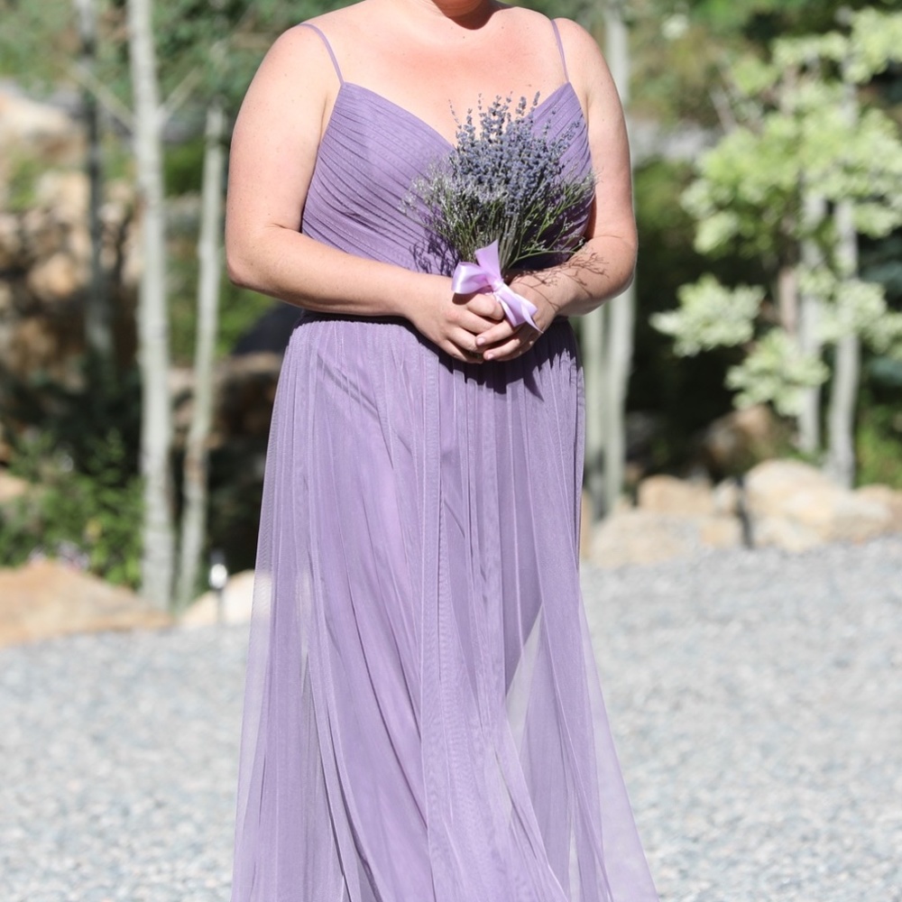 AMSALE  RILEY VIOLET TULLE BRIDESMAIDS DRESS